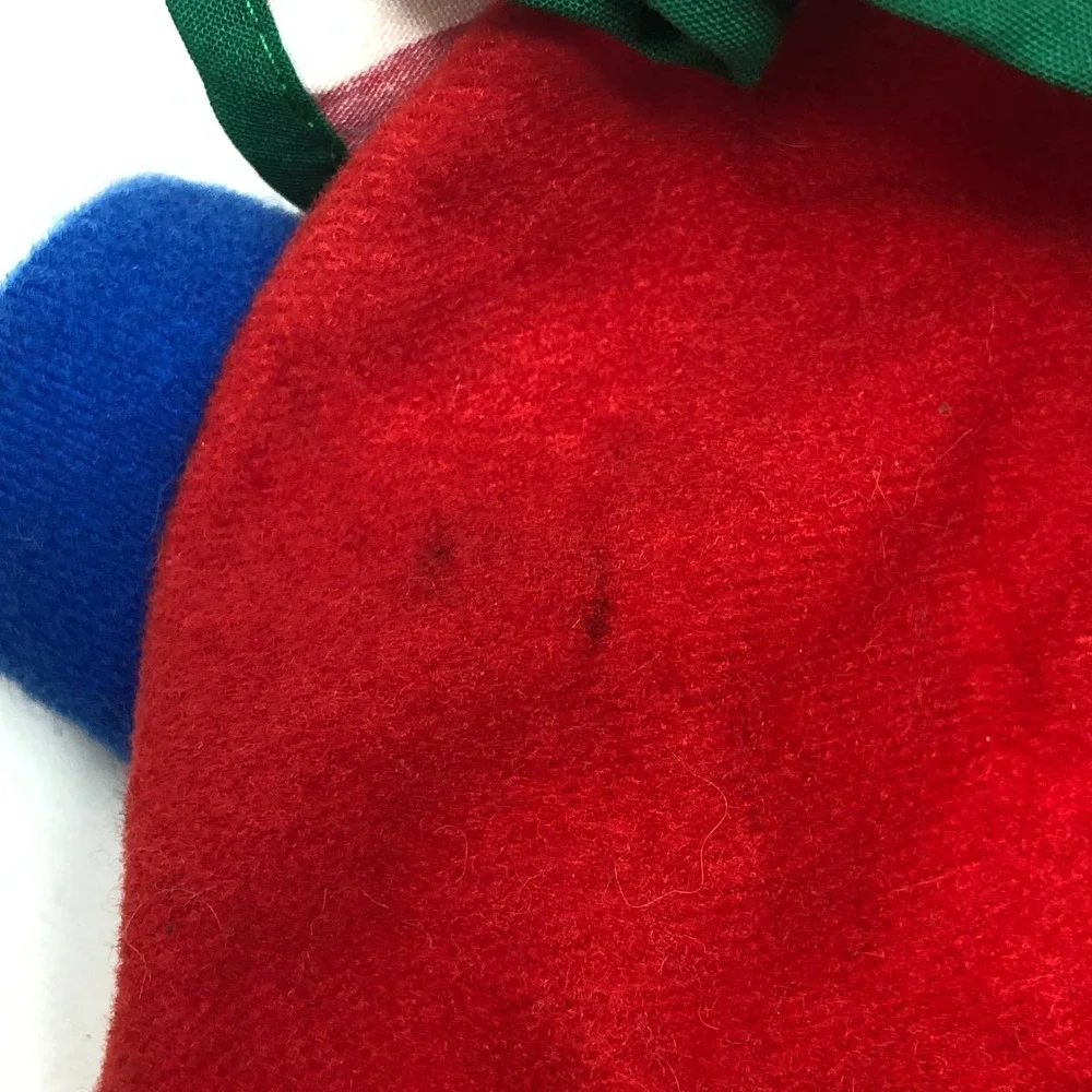 Vintage Kids II Plush Clown Musical Crib Pull Primary Colors Doll Polka Dot 1996